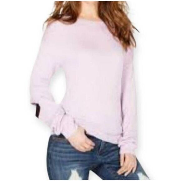 I.N.C. INTERNATIONAL CONCEPTS COLD ELBOW LAVENDER SWEATER ELBOW CUTOUT SZ.M EUC. - Picture 1 of 8